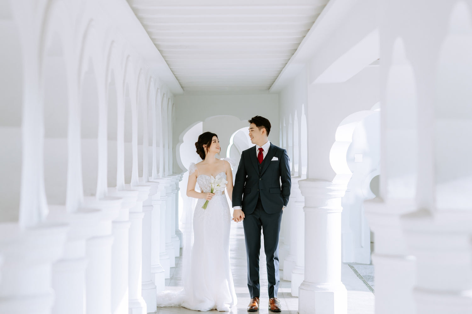 Aura Studio wedding photography package in collaboration with WeddingCrafters, including bridal gown rental, bridal makeup and photography services in Singapore.
