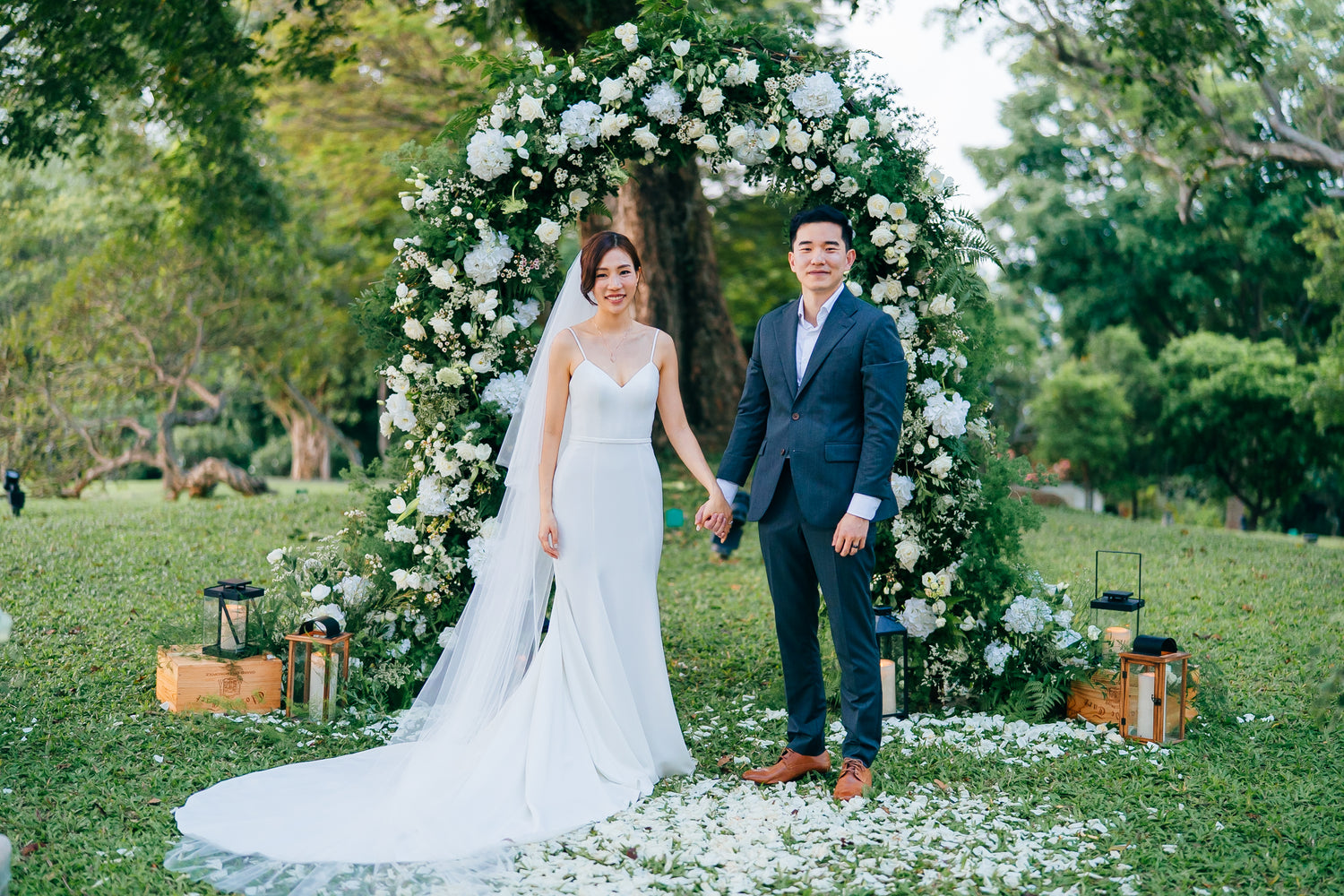 Custom bespoke wedding dresses in Singapore by WeddingCrafters, featuring locally designed made-to-measure bridal gowns handcrafted for every bride.