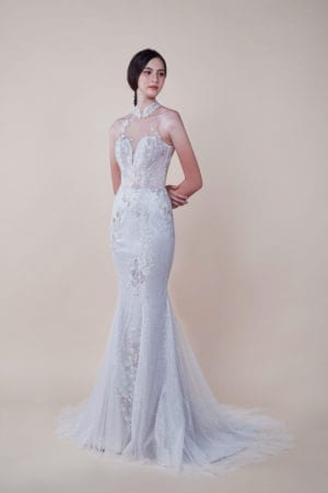 Lucie - affordable Wedding Cheongsam for rent in Singapore