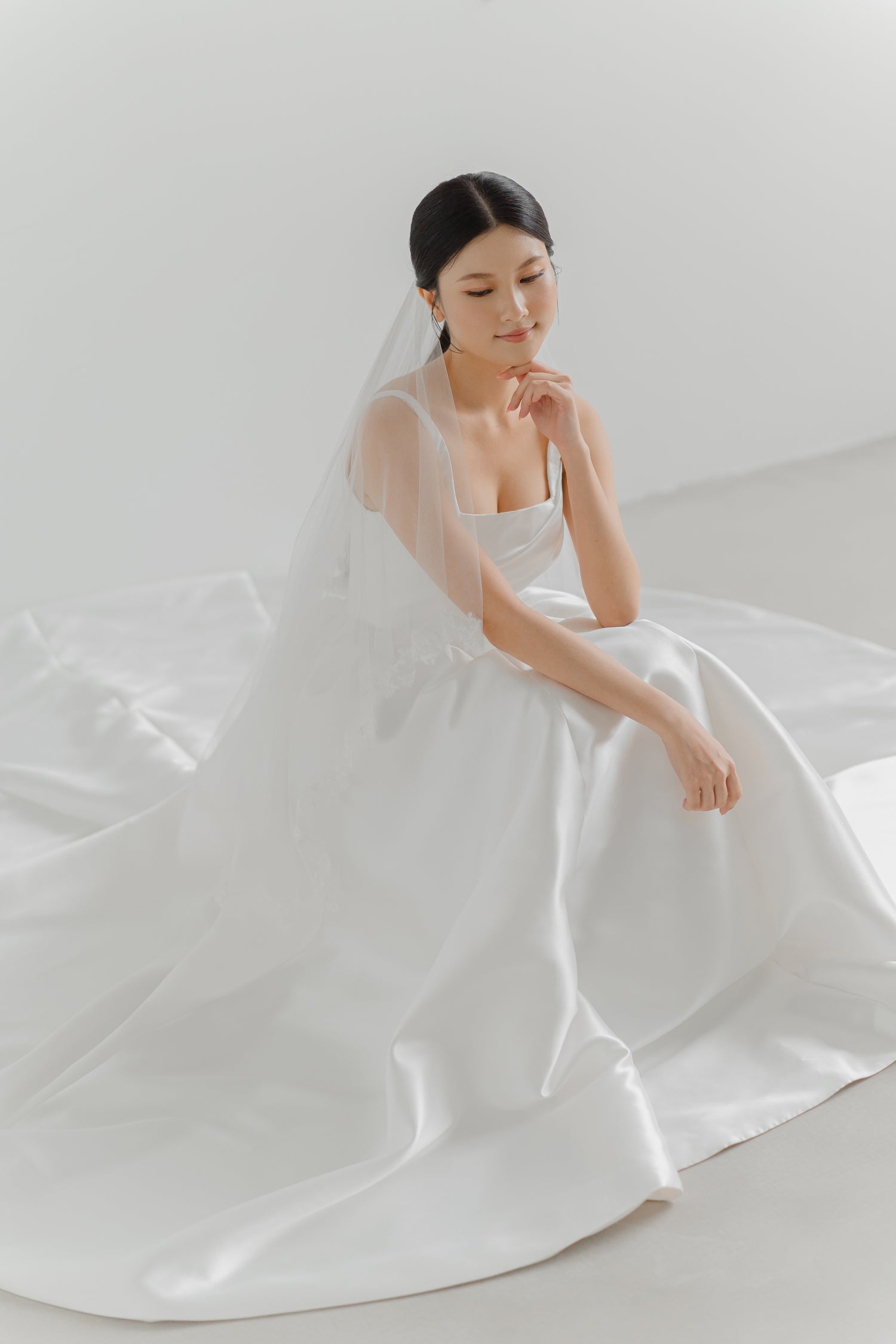 Maeve bridal gown featuring luxurious Mikado fabric and a regal ballgown silhouette