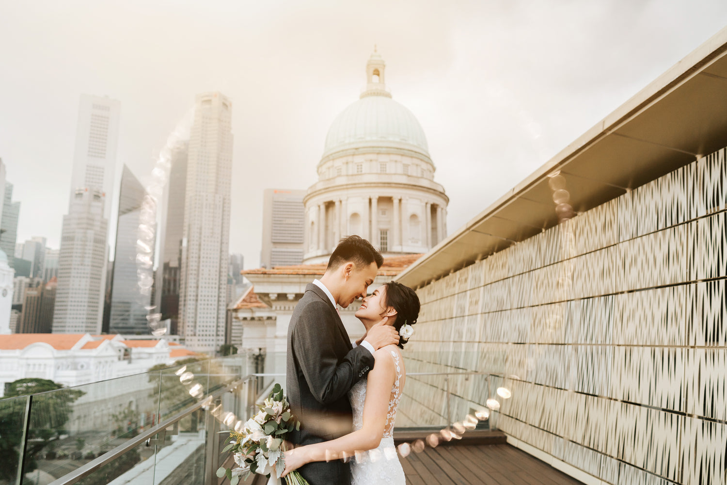 WeddingCrafters × TakePikChua bridal packages in Singapore featuring wedding gown rental, professional bridal makeup, wedding photography and videography services.